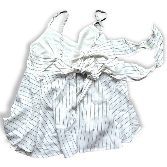 HYFVE Wrap Back Bow Tie Sweetheart Hi Lo Striped Cami Sz M - Picture 4 of 8